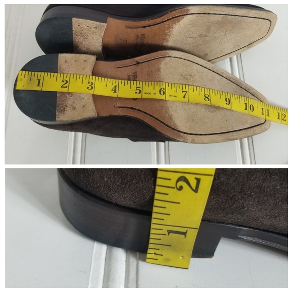 Barneys New York Men’s Brown Suede Loafers Size 7 Leather Slip On Dress Shoes